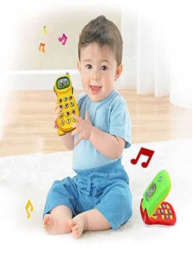 في جراسب هاتف لعبة موسيقي مرح للأطفال من VGRASSP، مزود بشاشة LED مضيئة قابلة للدوران 360 درجة مع موسيقى - اللون والتصميم حسب توافر المنتج - Image 2